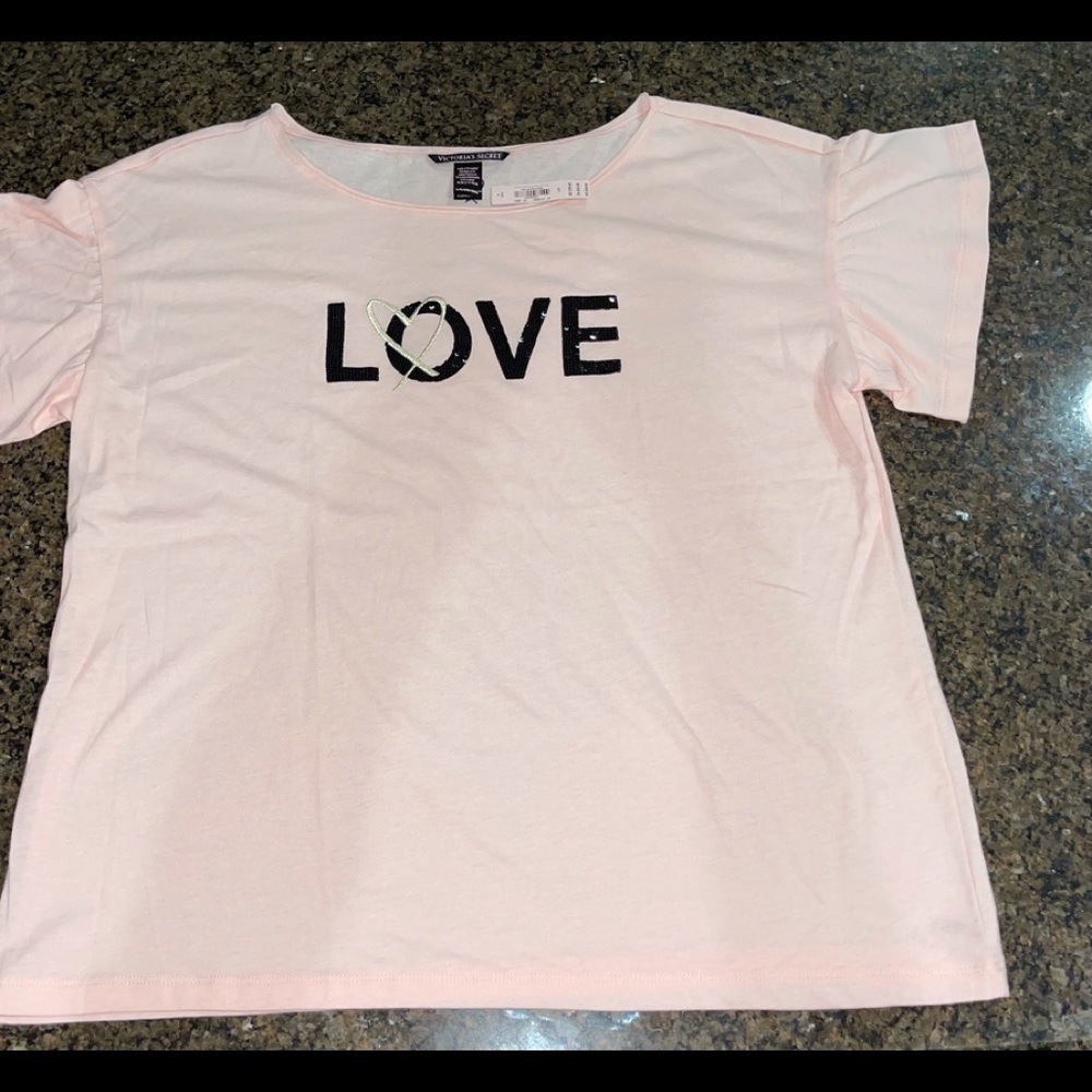 NWT Victoria Secret Pink LOVE Top Sz Large